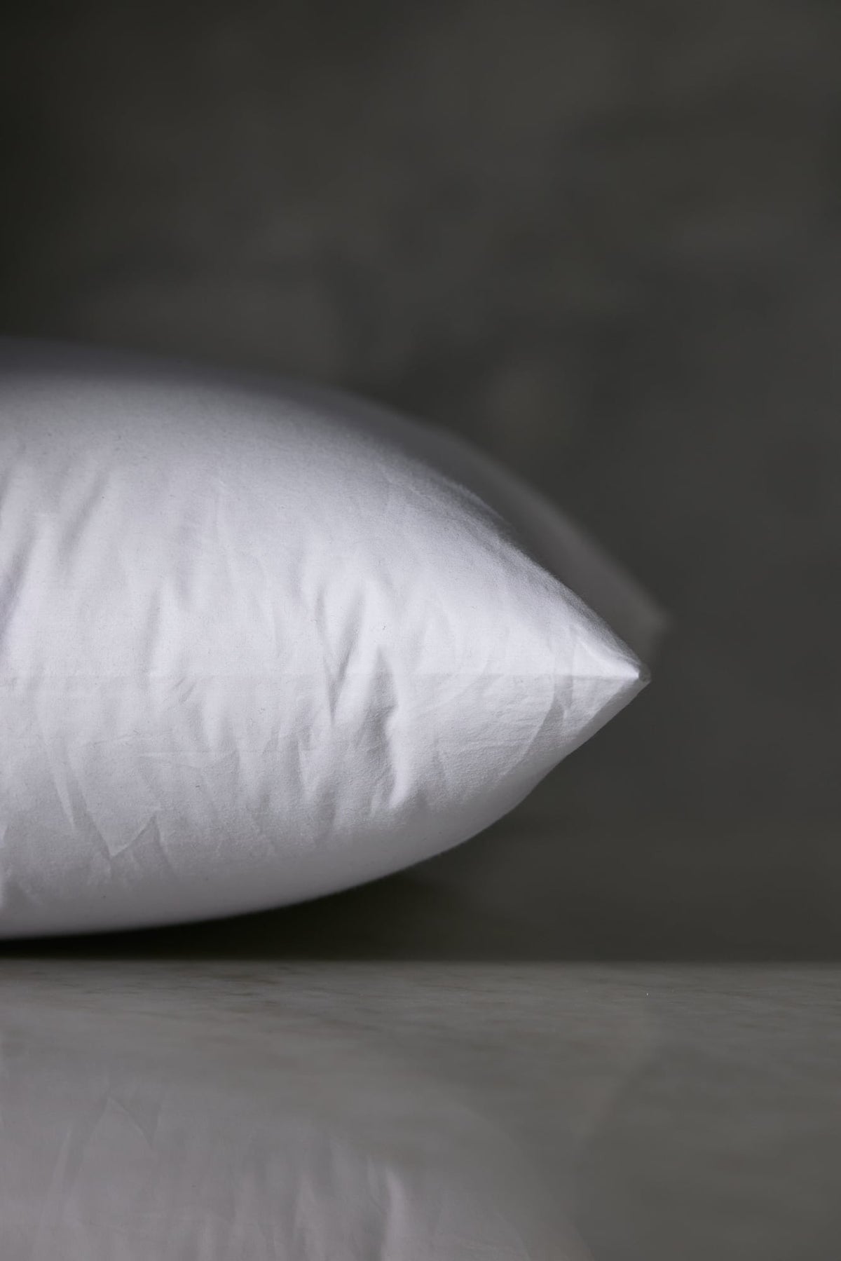 Close-up of down fill in 500 fill power European White Goose down pillow